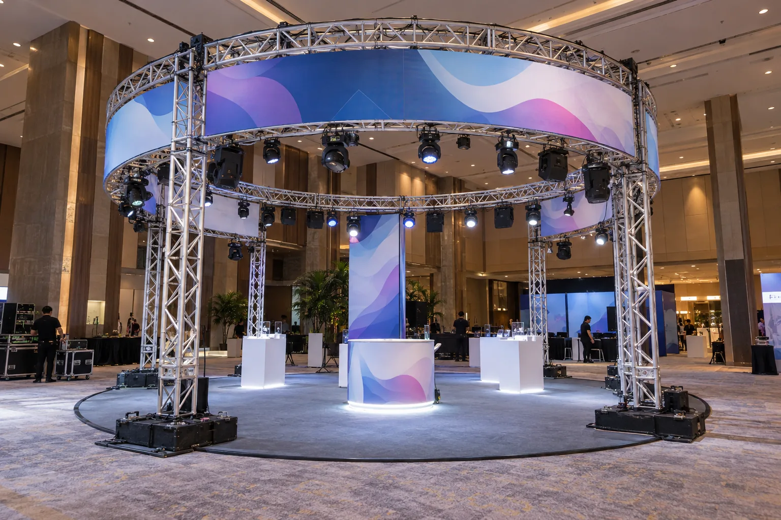 360° Brand Activation Circular Truss — illustrative setup