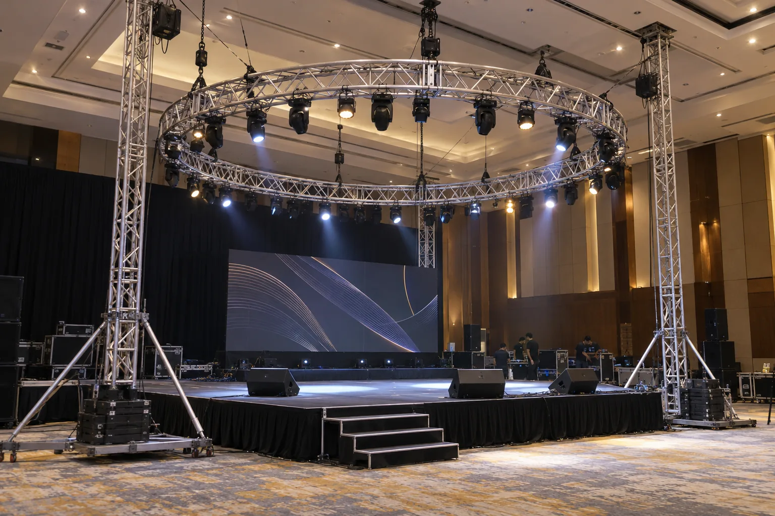 Flown Circular Truss — illustrative setup