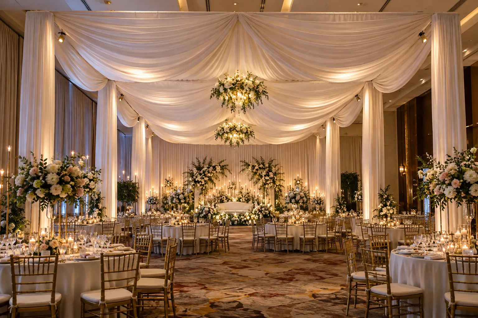 Ceiling Drape Support Truss — illustrative setup