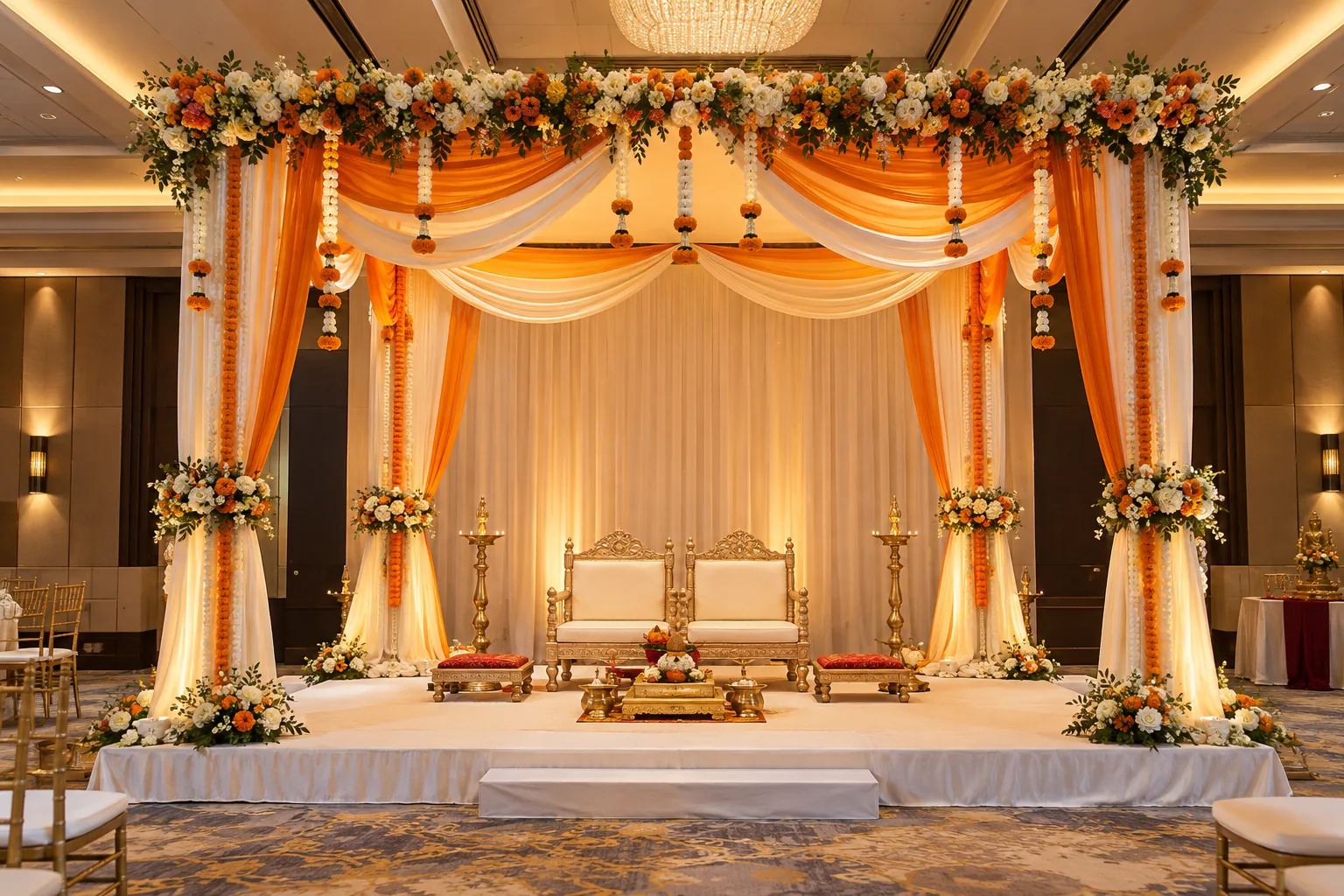 Wedding Mandap Canopy Truss — illustrative setup