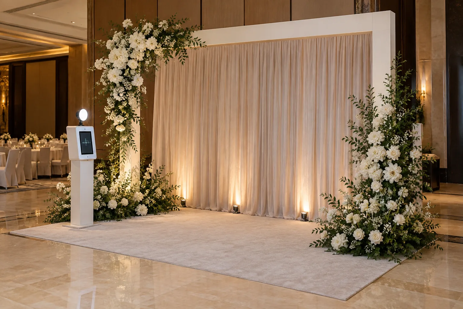 Photo Booth & Décor Frame Truss — illustrative setup