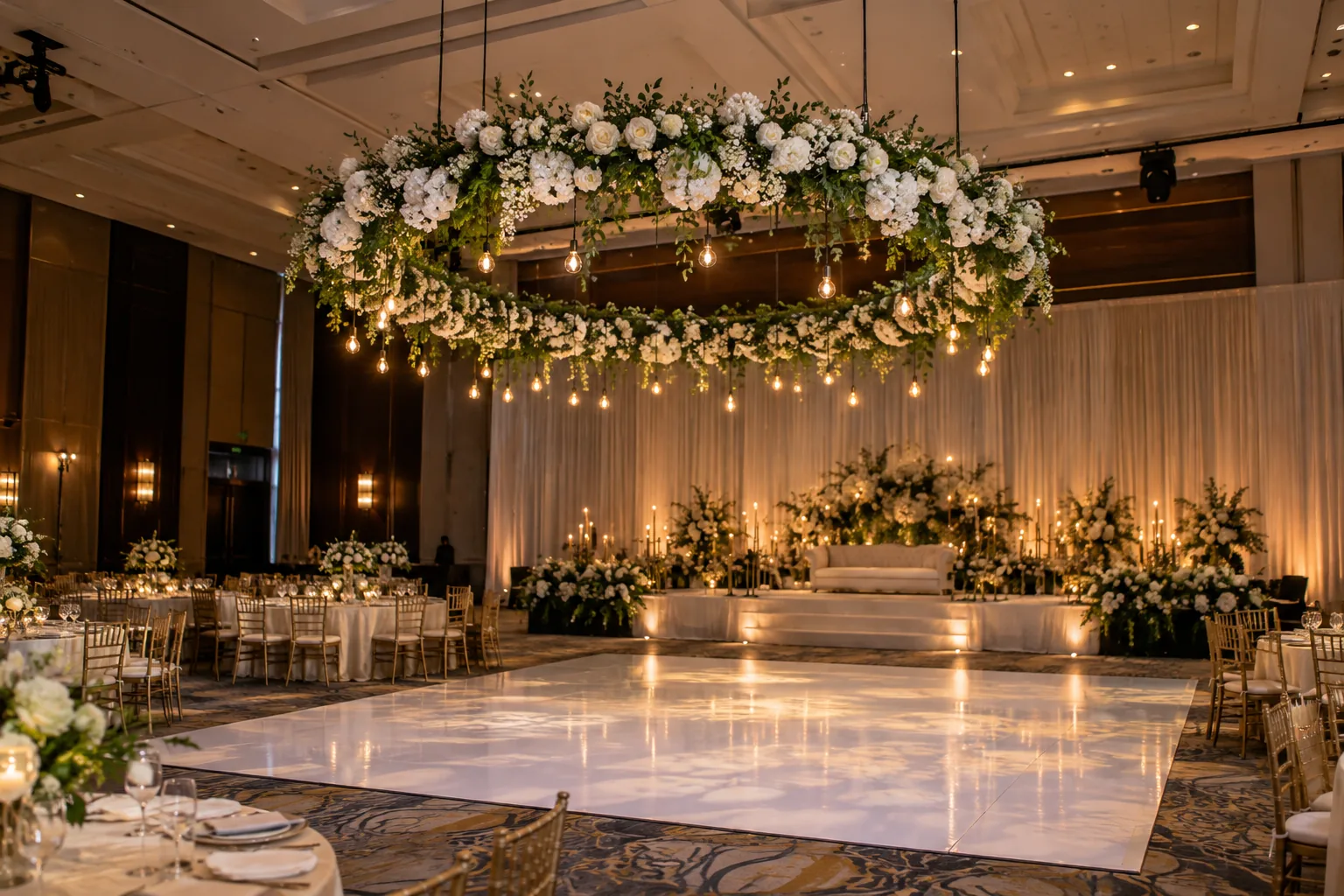 Suspended Décor Ring & Circular Truss — illustrative setup