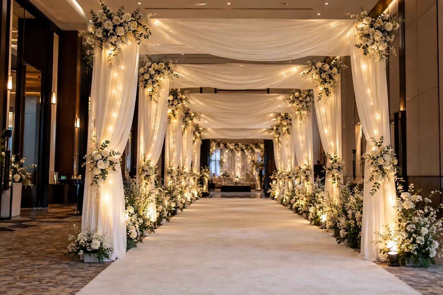 Wedding Entrance Tunnel Decoration Truss — illustrative setup