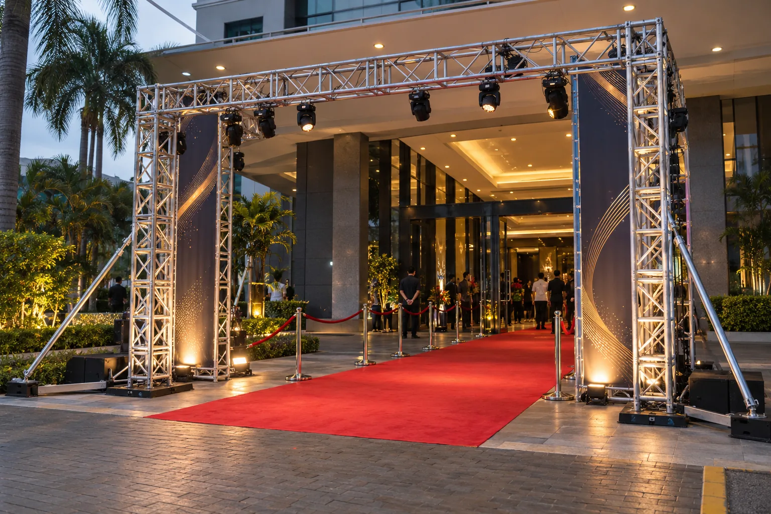 VIP & Red-Carpet Entrance Truss — illustrative setup