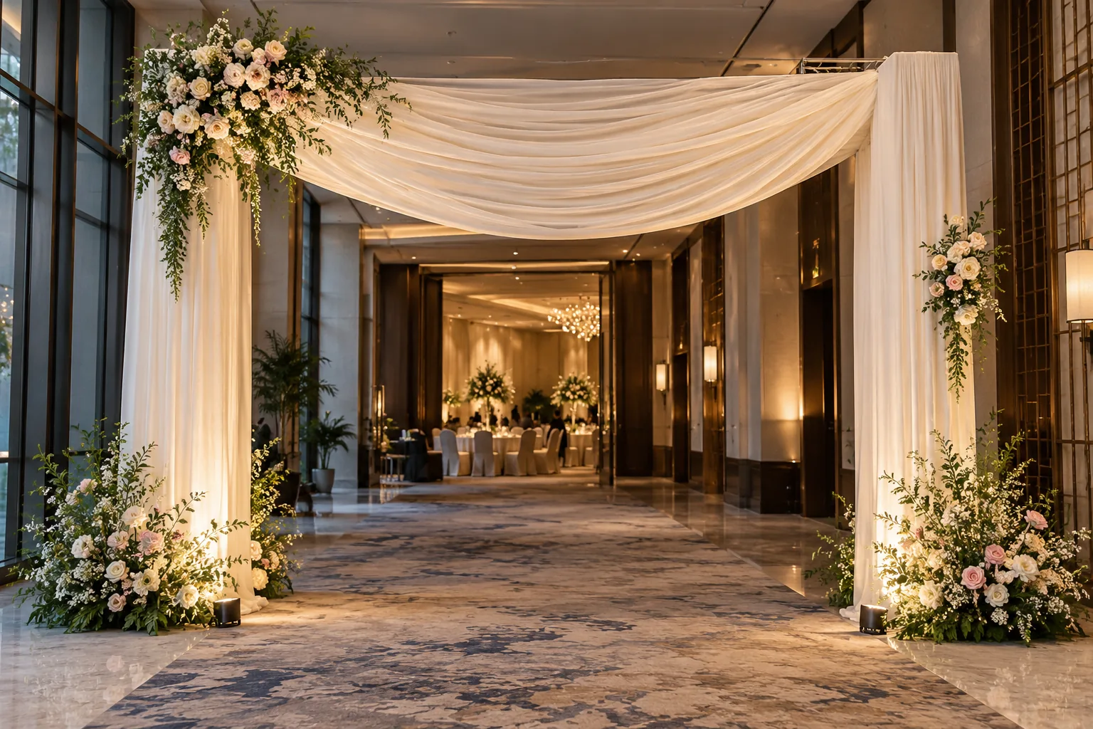 Wedding Entrance Arch Truss — illustrative setup