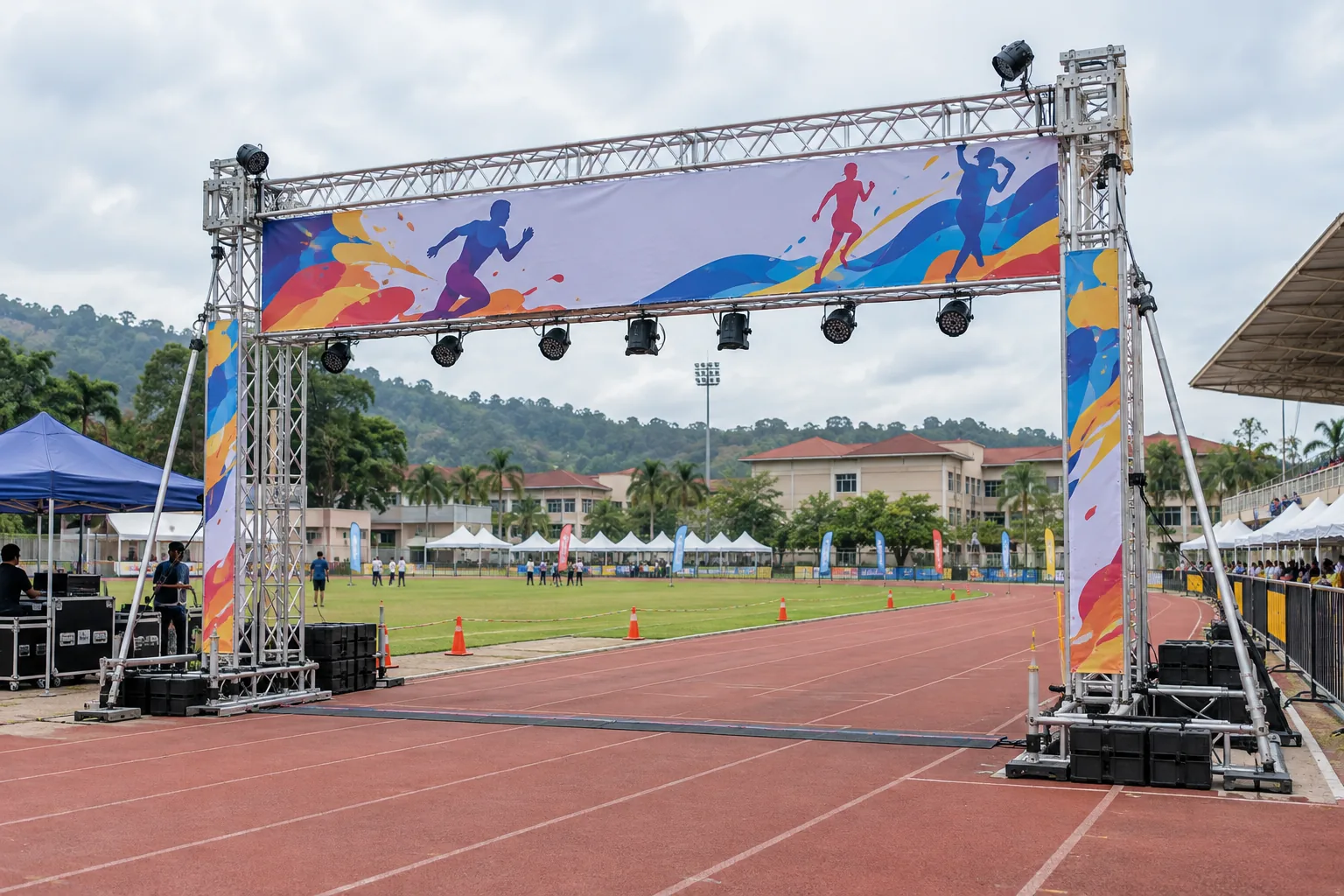 School & University Sports Day Truss — illustrative setup