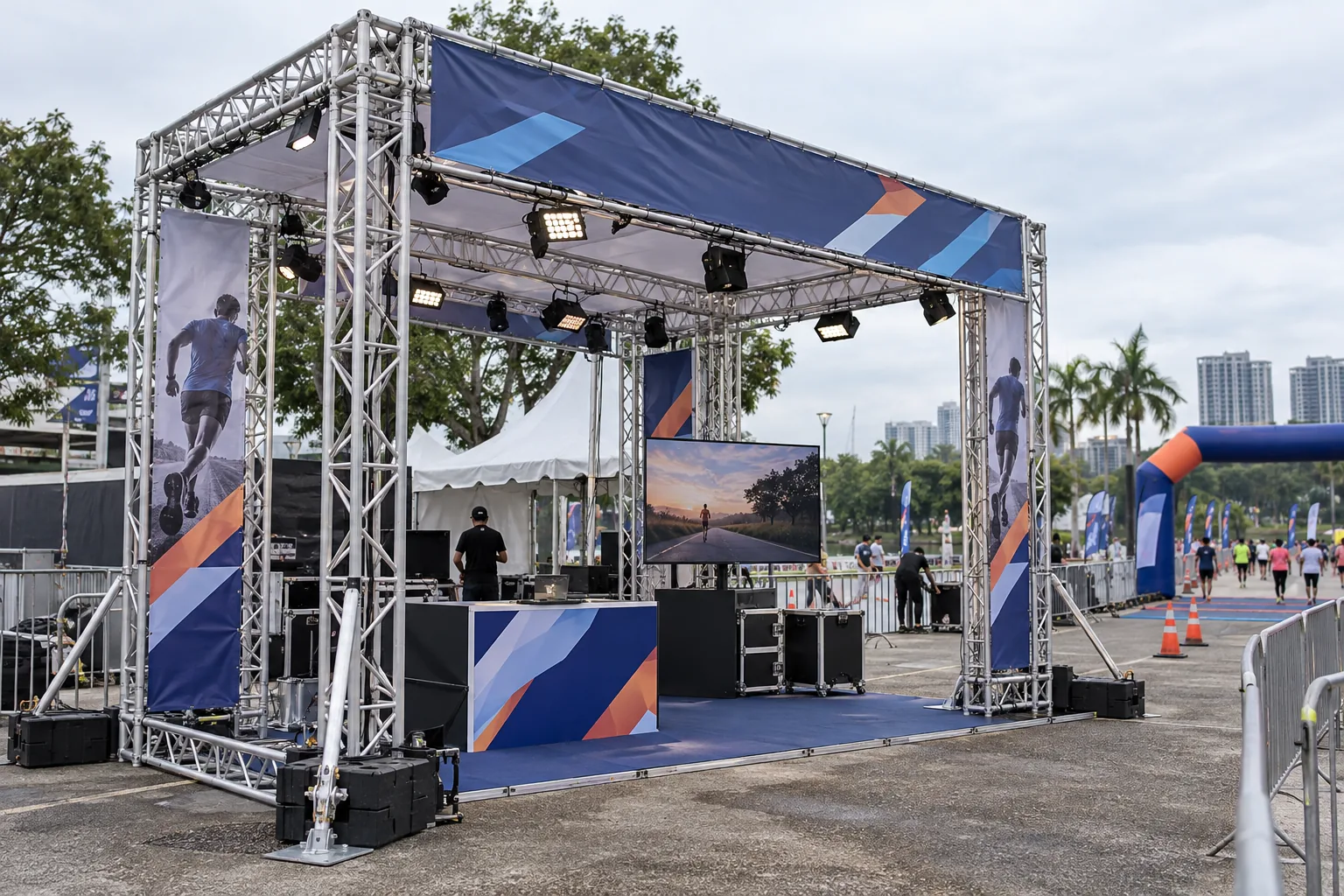 Sports Sponsor Activation Truss — illustrative setup