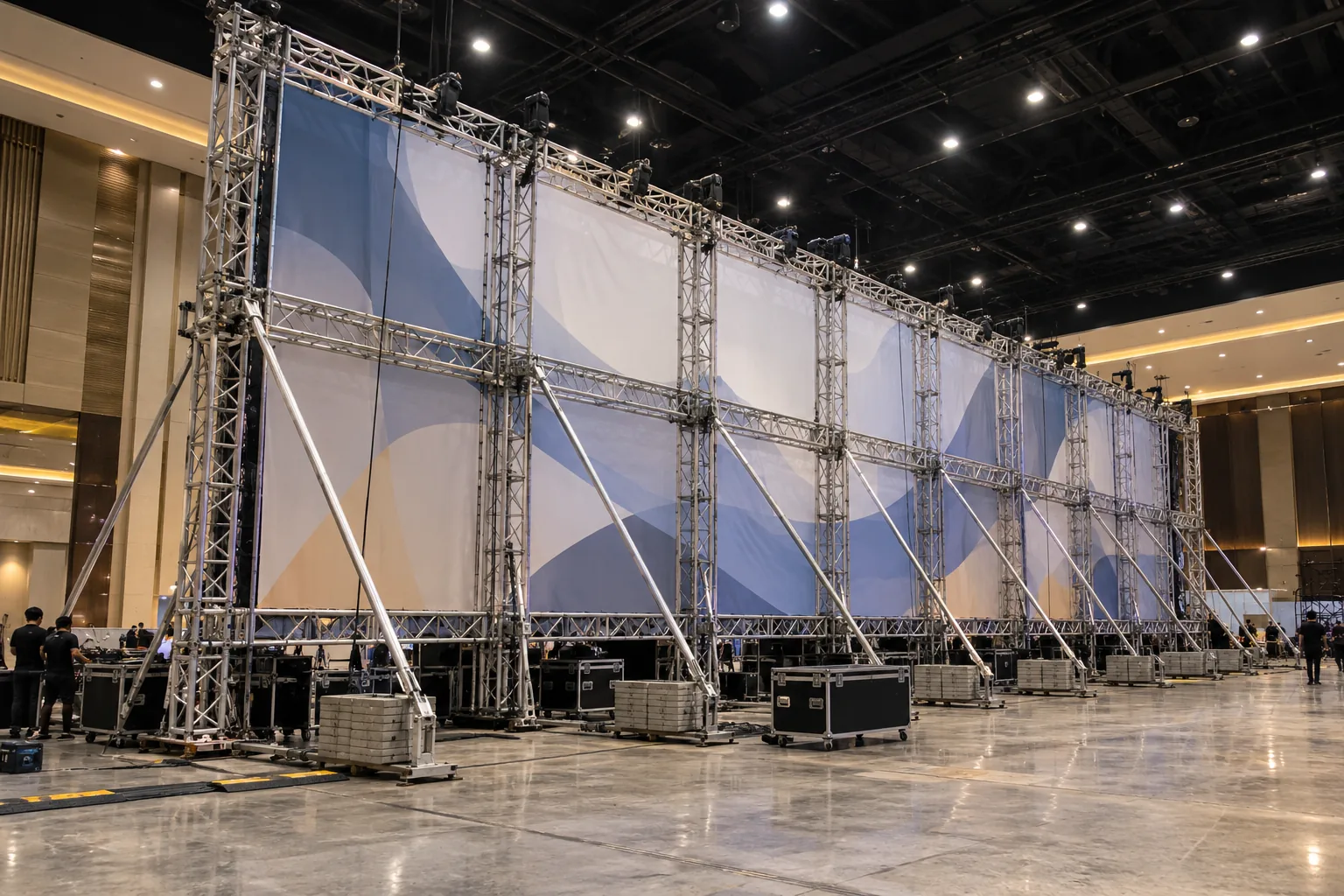 50 × 25 ft Backdrop Truss — illustrative setup