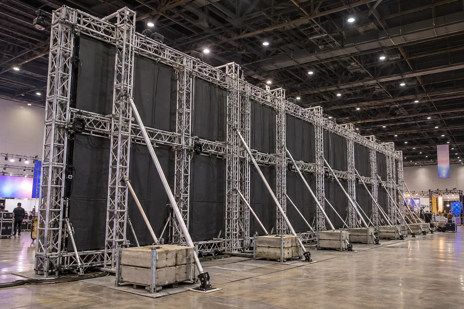 Custom Oversized Backdrop Truss — illustrative setup
