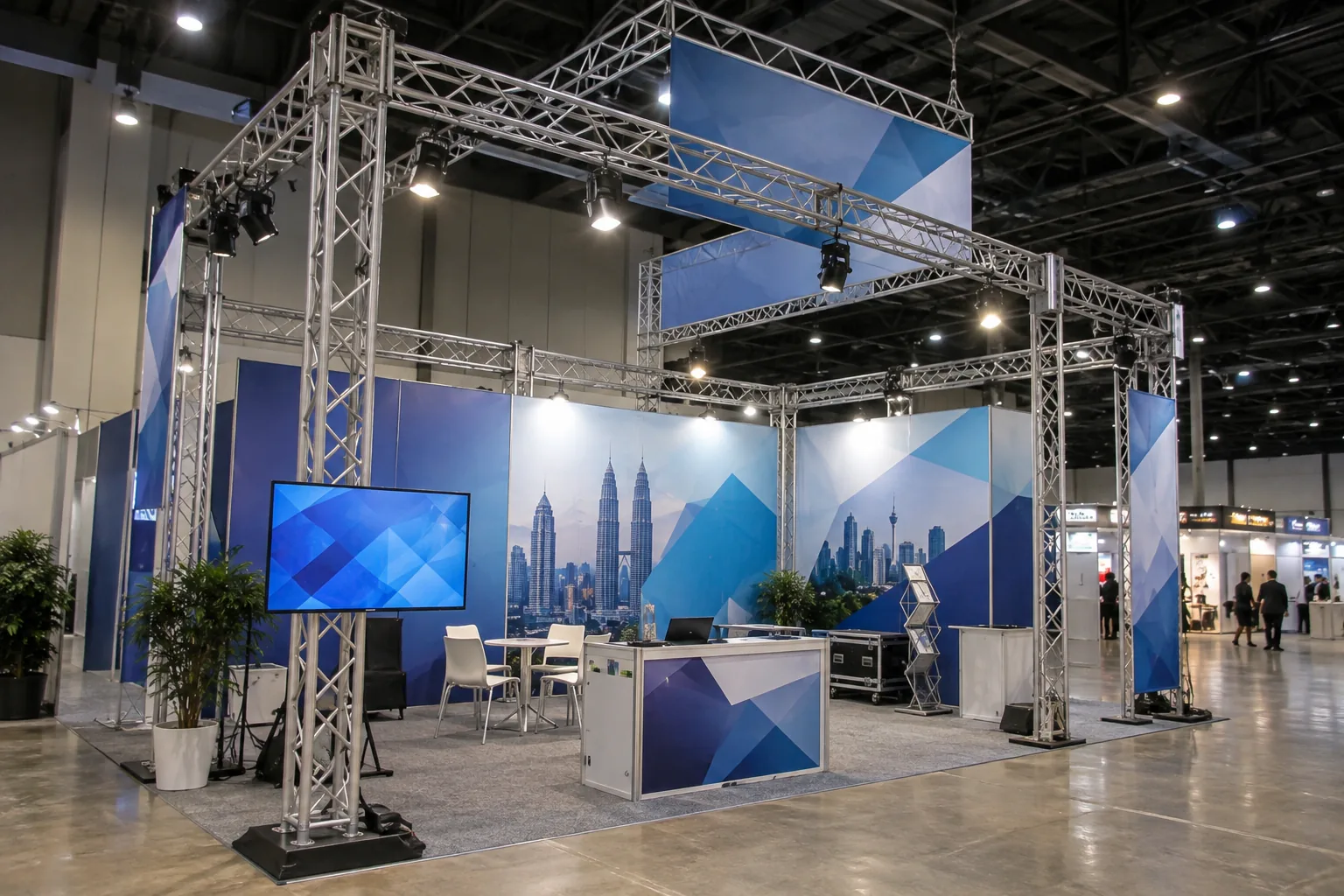 Exhibition Booth Truss — illustrative setup