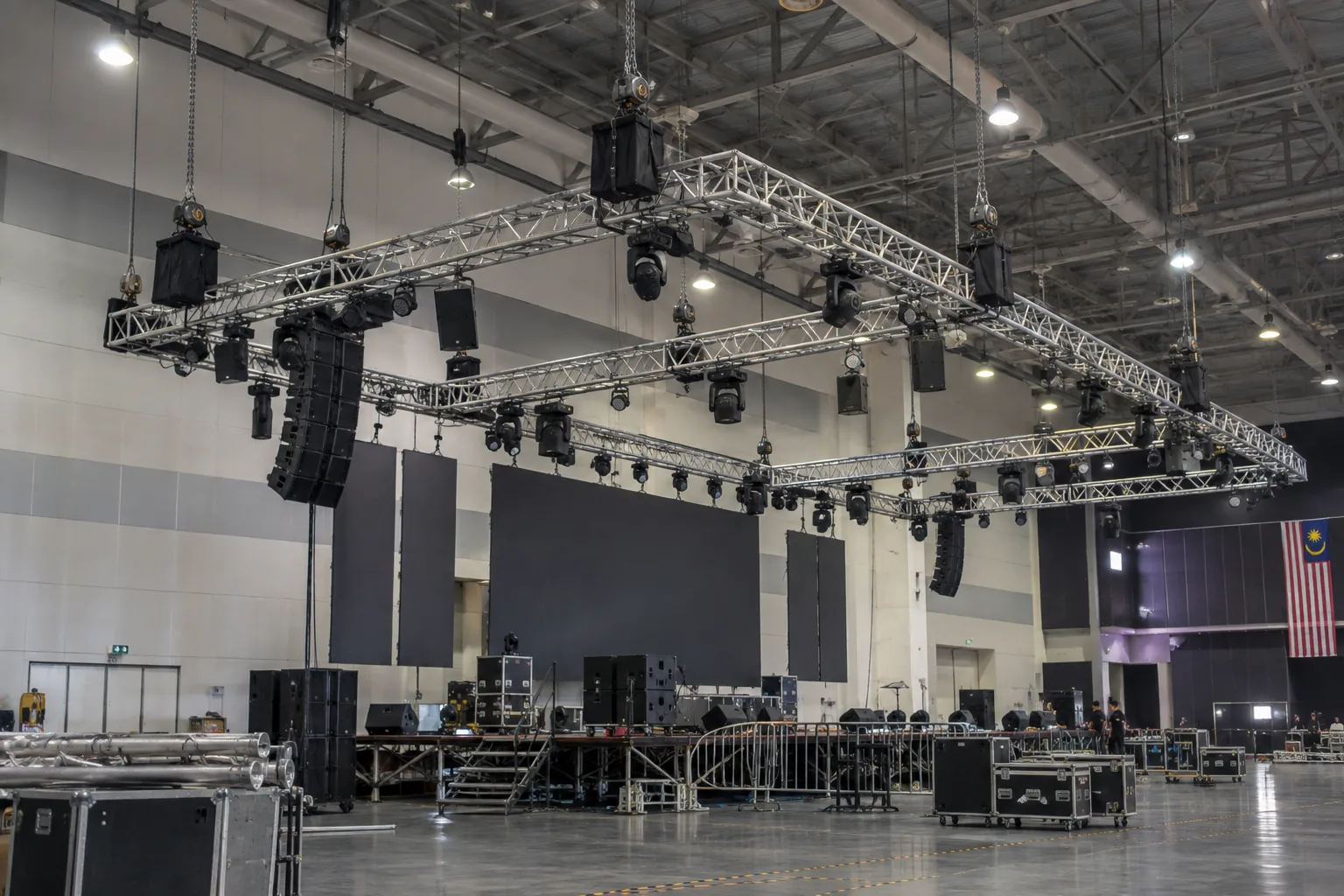 Flown Production Truss Grid — illustrative setup