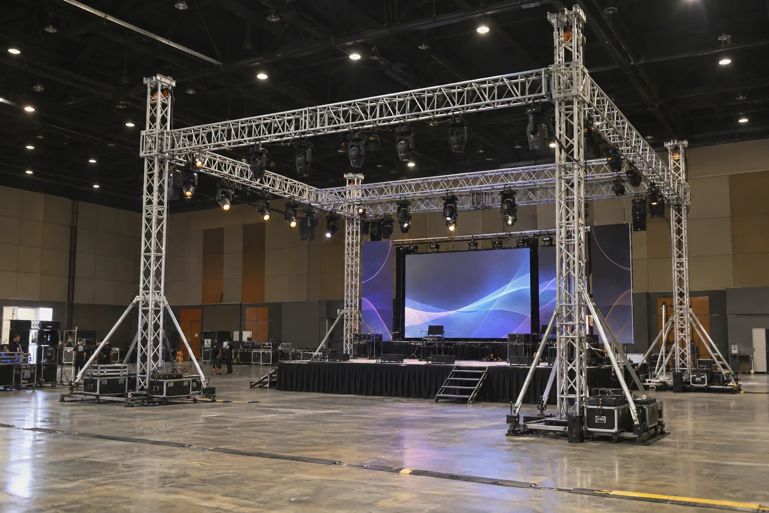 Ground-Support Truss System — illustrative setup