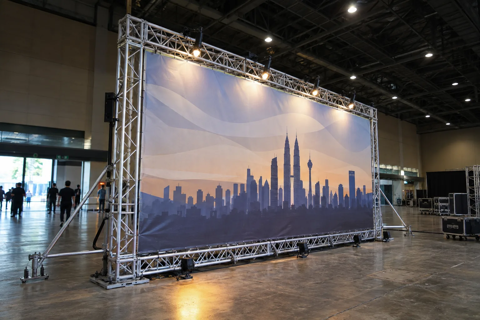 Large-Format Backdrop Truss — illustrative setup