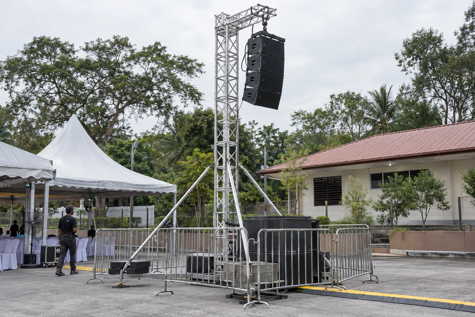 Sound & PA Support Truss — illustrative setup