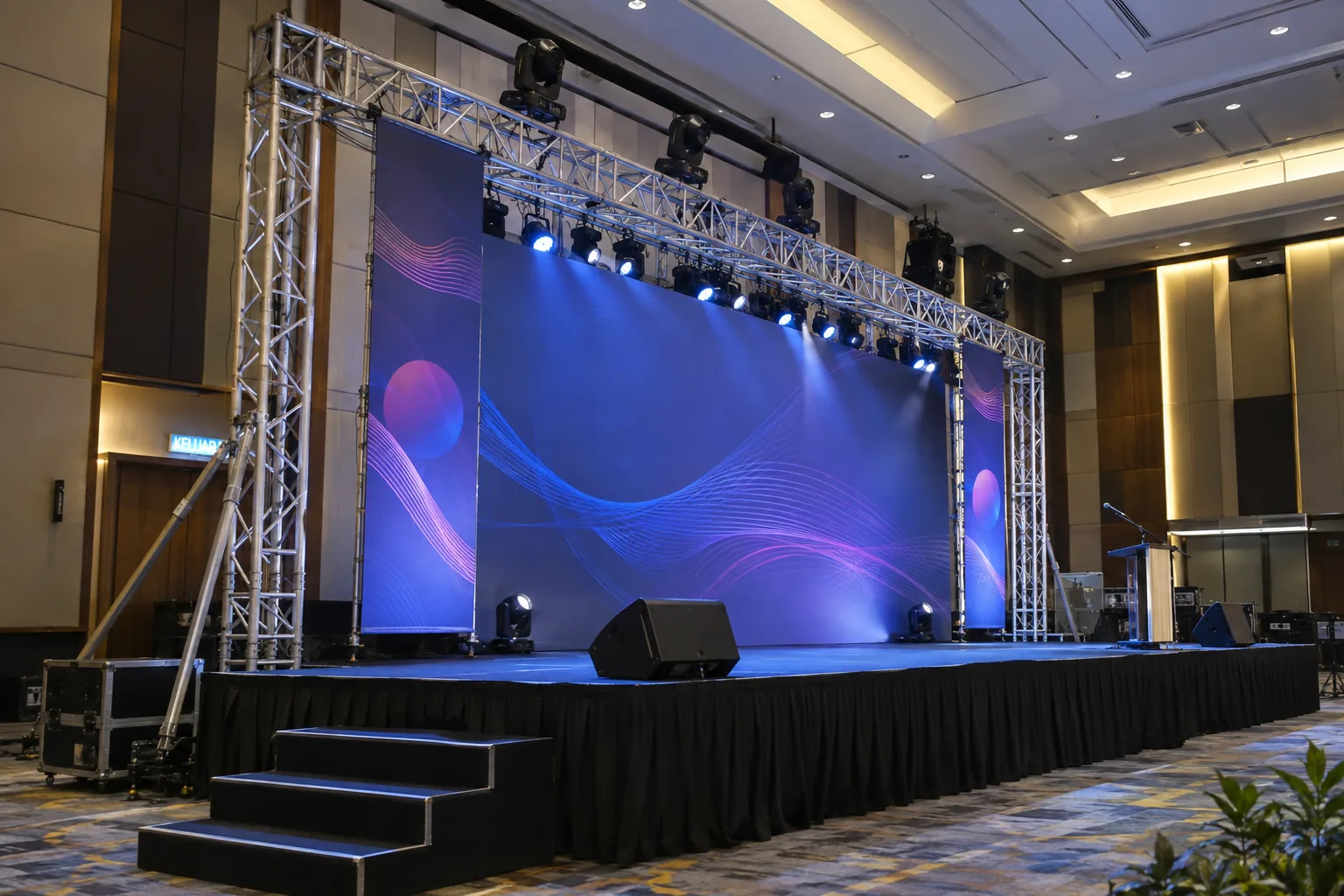 Stage Backdrop Truss — illustrative setup